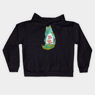 Fish in the Belly of a Blue Cat Kids Hoodie